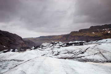 The beauty of the Sólheimajökull glacier in Iceland