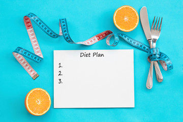 Healthy food and planing for diet 