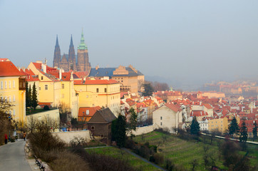 Fototapeta premium Beautiful view of Prague Castle, Prague, Czech Republic