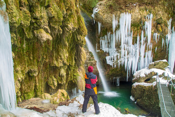 Hinang - Wasserfall - Allgäu - Winter - Mensch - Eis - Oberstdorf