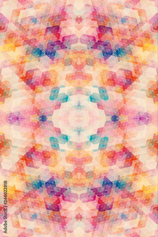 Poster multicolored 3d computer generated abstract unique glowing fractals patterns artwork