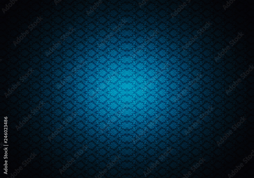 Poster abstract 3d computer generated unique multiple blue fractals patterns artwork background