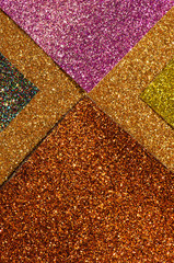 Shiny sparkle colours background texture. Geometric shapes abstract composition backdrop.
