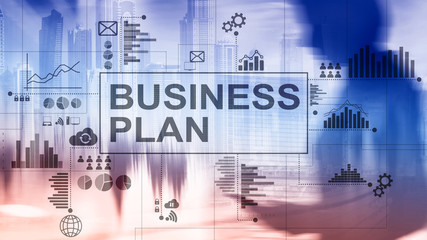 Double exposure Business plan and strategy concept.