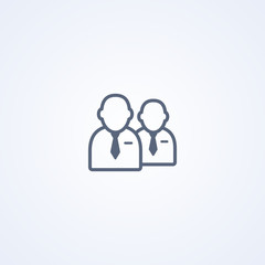 Business team, vector best gray line icon