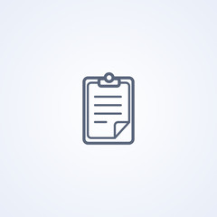 Clipboard, vector best gray line icon