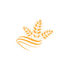 Wheat icon. agriculture farm logo. natural product grain sign