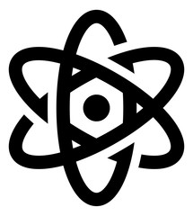 Atom Particle Vector Icon - obrazy, fototapety, plakaty