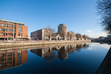 Fototapeta na wymiar The Four Courts in Dublin City, Ireland