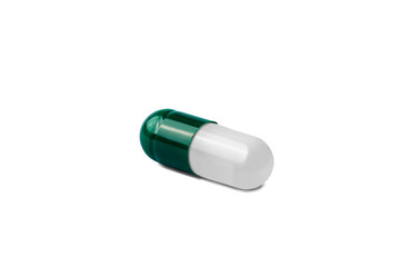 Medical pills on white background. The concept of health and medicine.