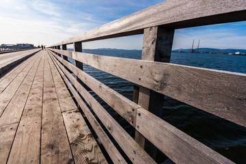 Obraz premium Bull Island bridge in Dublin, Ireland