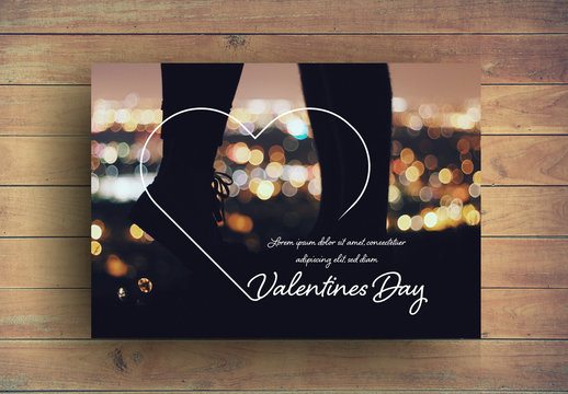 Valentine's Day Photo Frame Card Layout