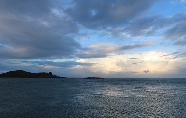 Stormy sky over the sea.