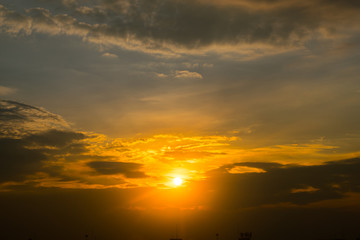 Sunset Sky Background in summer