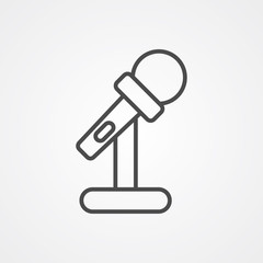Microphone vector icon sign symbol