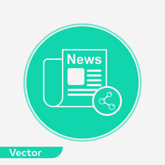 Newspaper vector icon sign symbol