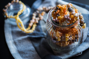 exhibition necklaces with natural elements