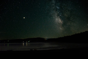 Milky Way above lake