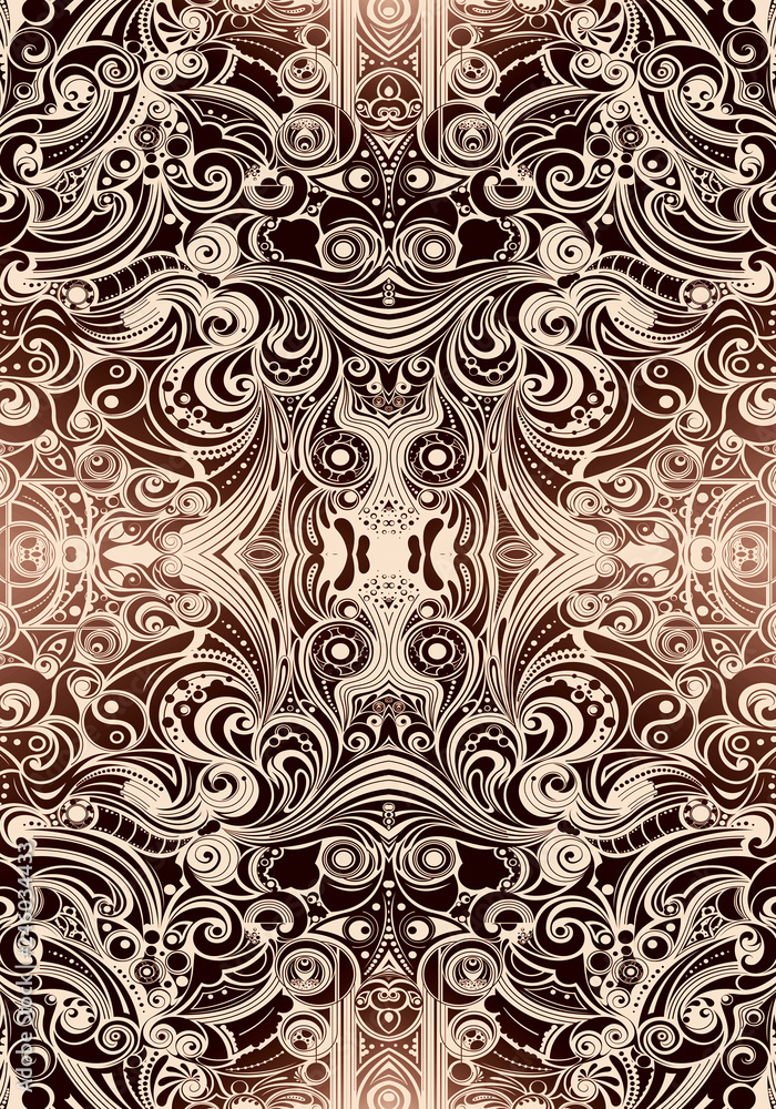 Poster abstract artistic colorful bright unique network of shapes and patterns