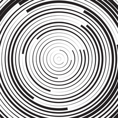 Obraz premium Czarno-białe tło koncentryczne koło lub efekt falowania