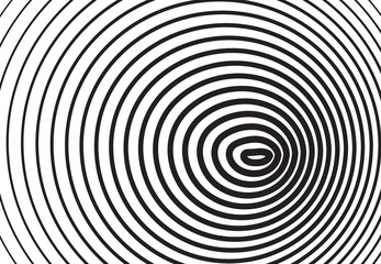 Black and white concentric line circle background or ripple effect