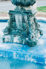 Historic Wrought Iron Water Fountain With Icicles