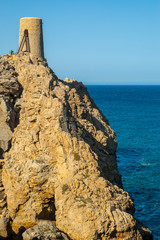 Parque Natural del Cabo de Gata en Almería, España. Increíble zona volcánica en el sur de la península ibérica.