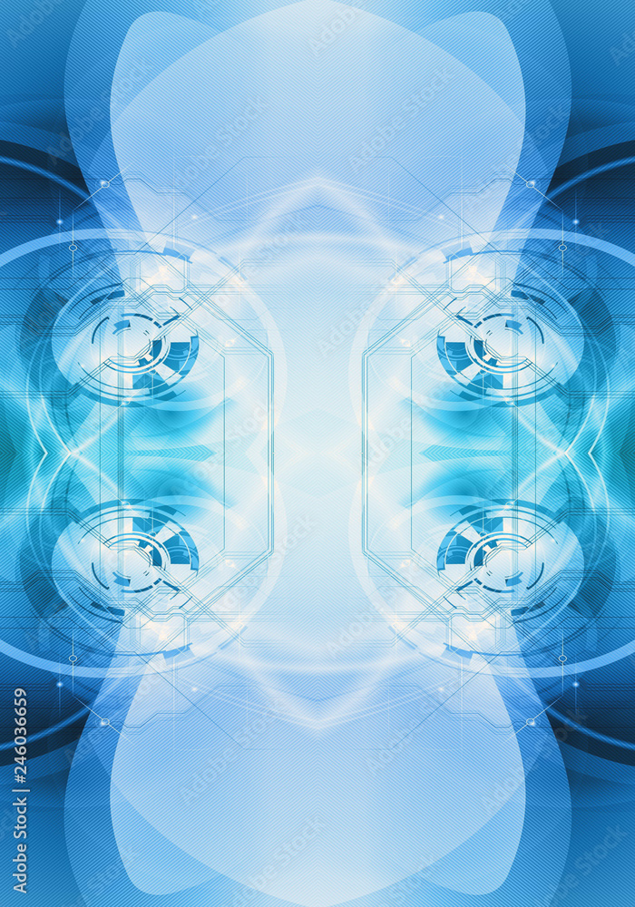 Poster artistic abstract fractal 3d computer generated pure colorful energy field background
