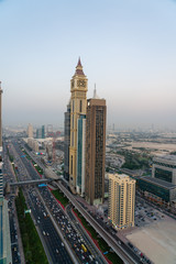 Fototapeta na wymiar Dubai skyline rooftop 2019, United arabic emirates
