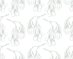 seamless pattern with maple branches