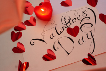valentines day background with hearts
