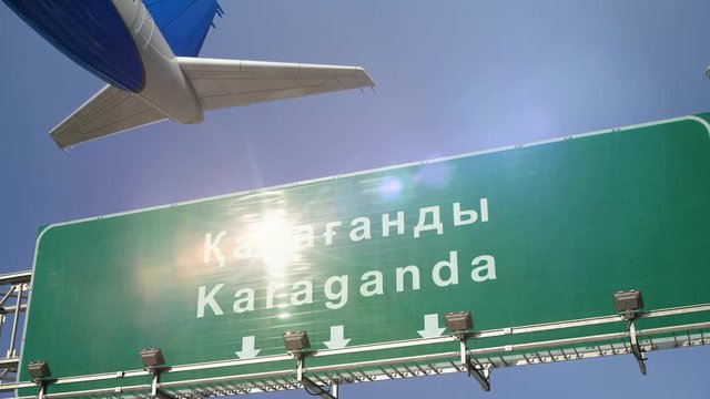 Airplane Take off Karaganda