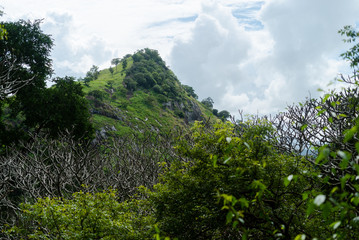 Beautiful scenery of mountains in central Sri Lanka