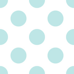 Blue round seamless pattern. Polka dot background. Vector illustration.