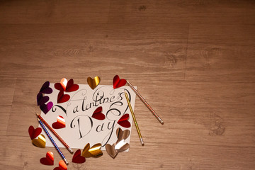 heart on wooden background