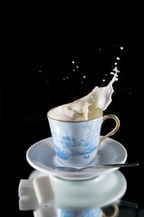 café lait tasse sucre