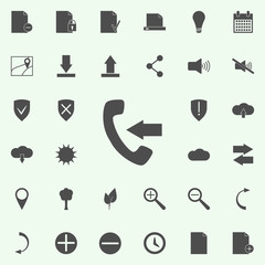 incoming call sign icon. web icons universal set for web and mobile