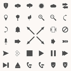 Fototapeta premium arrows in different directions icon. web icons universal set for web and mobile