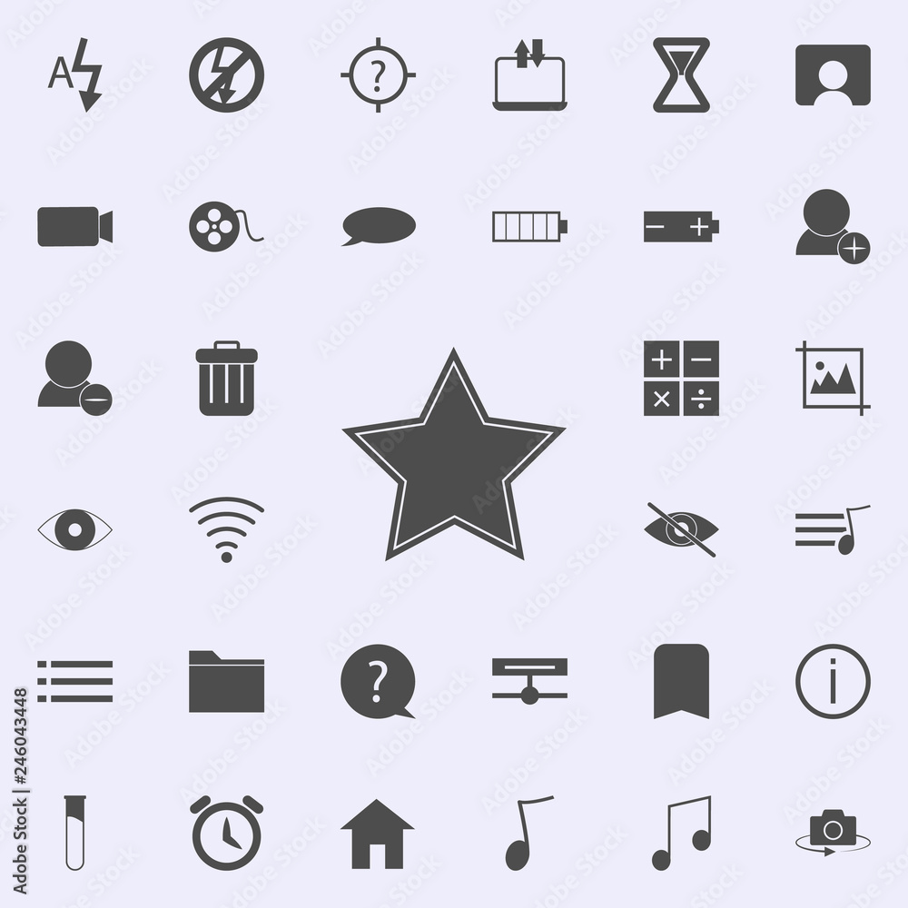 Poster star icon. web icons universal set for web and mobile