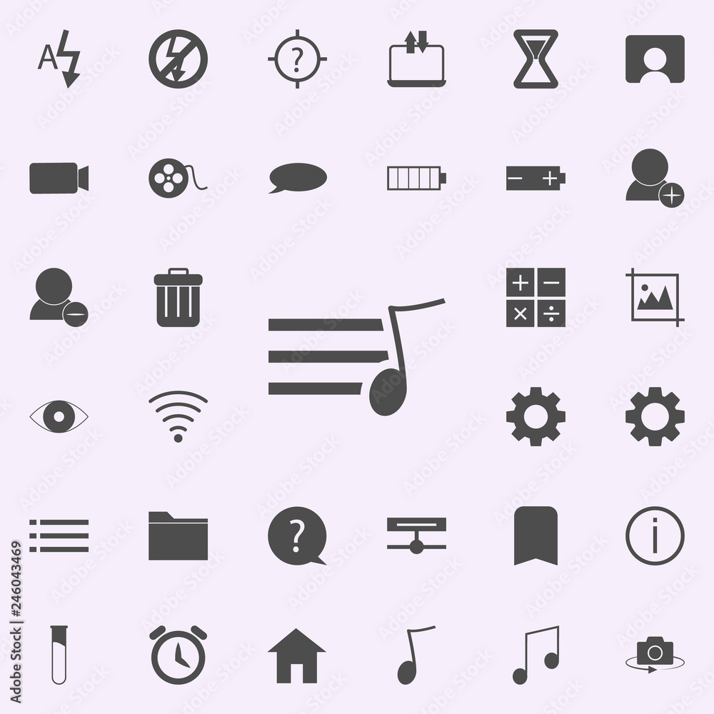 Poster sign musical sheet icon. web icons universal set for web and mobile