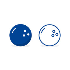 Bowling Ball icon. Game symbol. Flat Vector illustration
