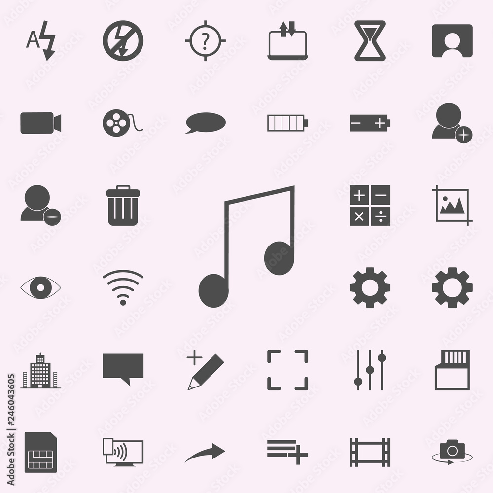 Poster musical note icon. web icons universal set for web and mobile