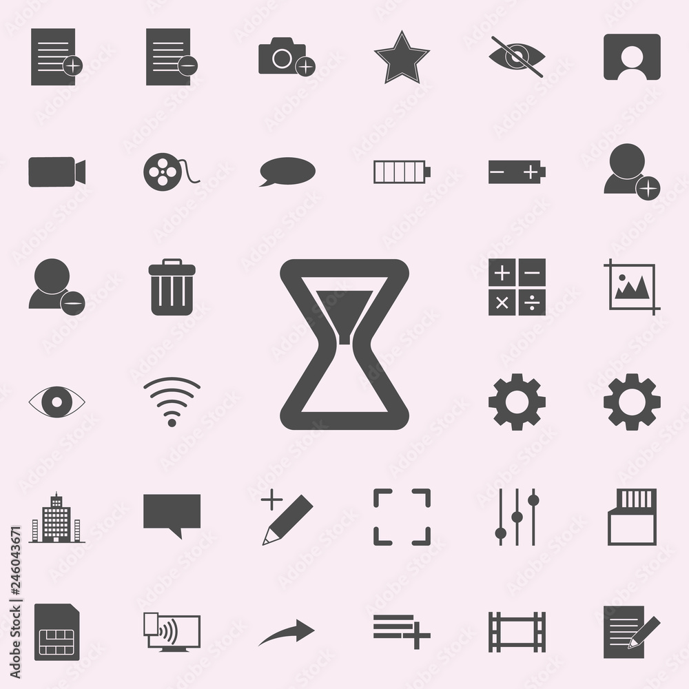 Poster hourglass icon. web icons universal set for web and mobile