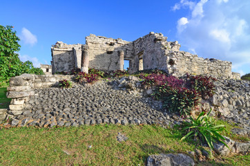 Tulum -  the site of a pre-Columbian Mayan walled city in Mexico.   © robnaw