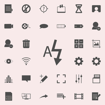 autoflash sign icon. web icons universal set for web and mobile