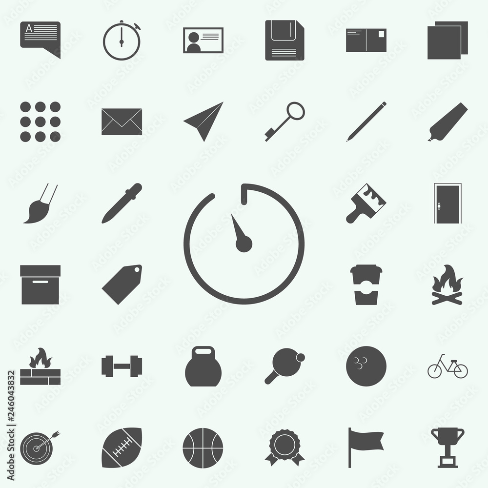 Aufkleber stopwatch icon. web icons universal set for web and mobile