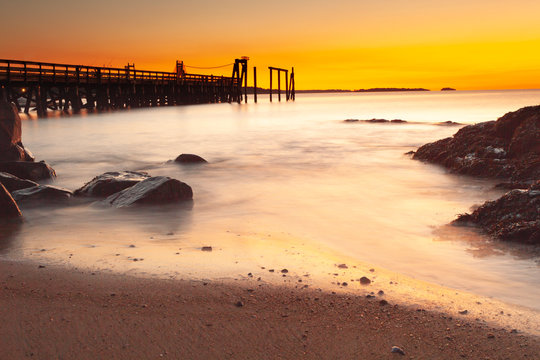 Salem Willows fishing pier, Salem, Massachusetts, New England