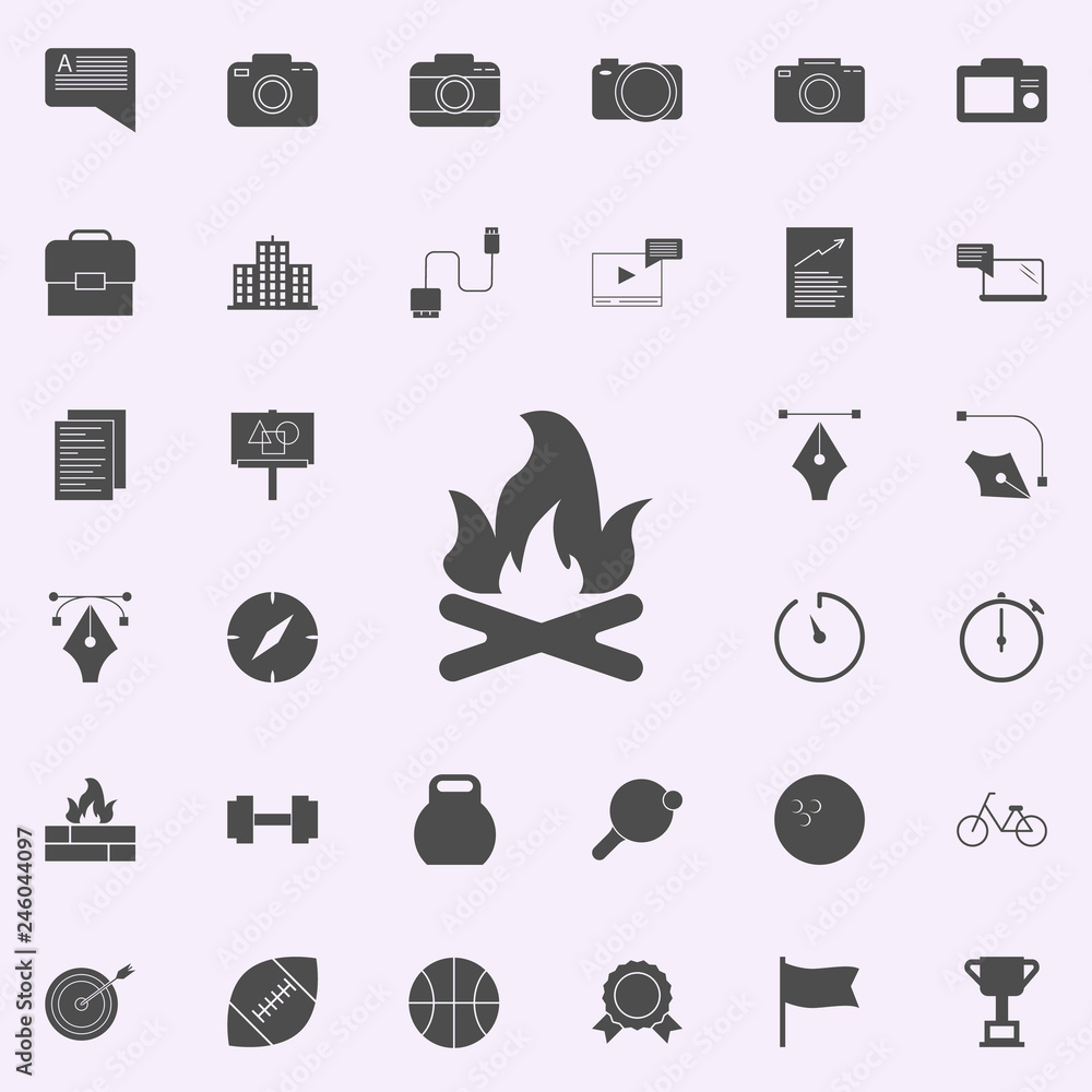 Poster bonfire icon. web icons universal set for web and mobile