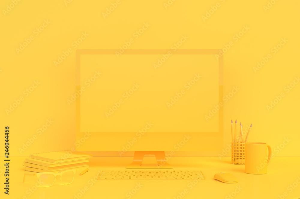 Poster minimal idea concept, computer mock-up