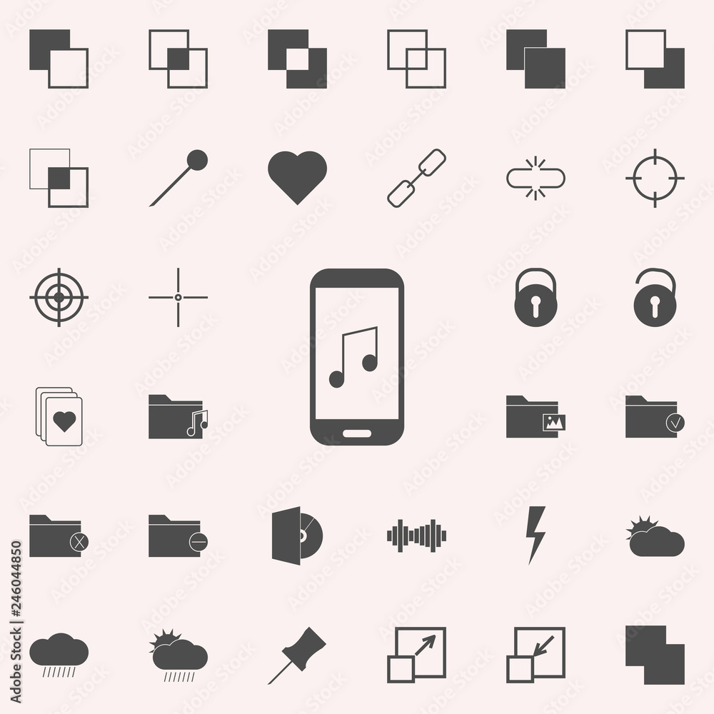 Poster music on your smartphone icon. web icons universal set for web and mobile